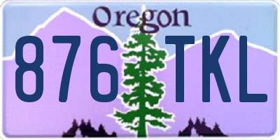 OR license plate 876TKL