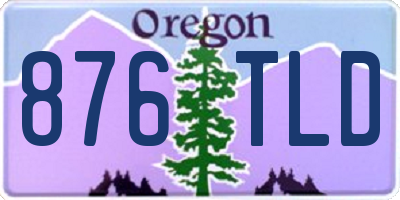 OR license plate 876TLD