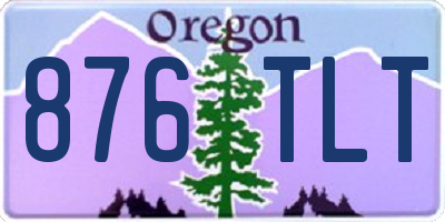 OR license plate 876TLT