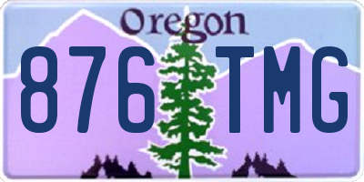 OR license plate 876TMG