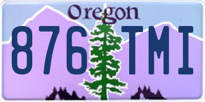OR license plate 876TMI
