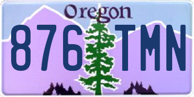 OR license plate 876TMN