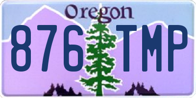OR license plate 876TMP