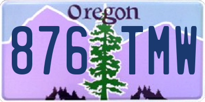 OR license plate 876TMW