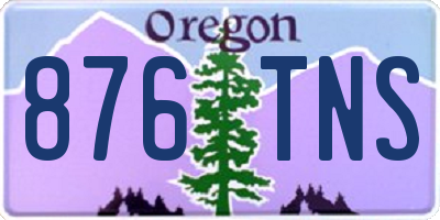 OR license plate 876TNS