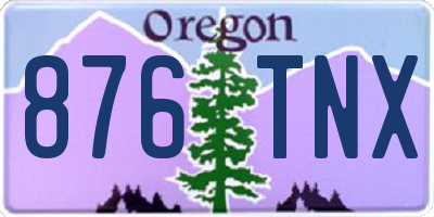 OR license plate 876TNX