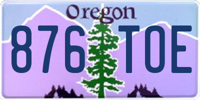 OR license plate 876TOE
