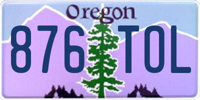 OR license plate 876TOL
