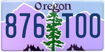 OR license plate 876TOO