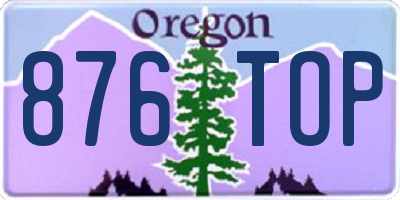 OR license plate 876TOP