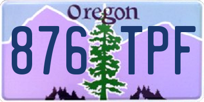 OR license plate 876TPF