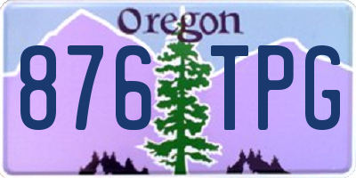 OR license plate 876TPG