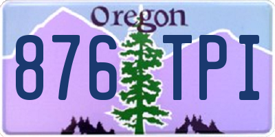 OR license plate 876TPI