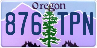 OR license plate 876TPN