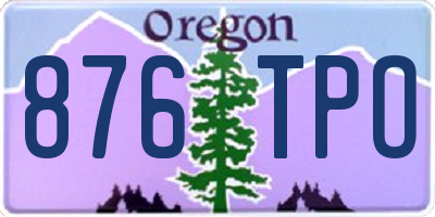 OR license plate 876TPO