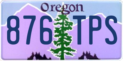 OR license plate 876TPS