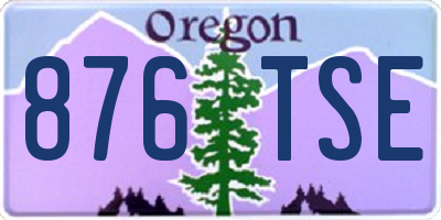 OR license plate 876TSE