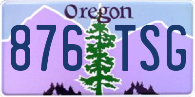 OR license plate 876TSG