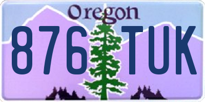 OR license plate 876TUK