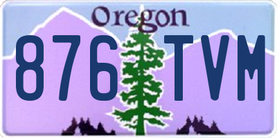 OR license plate 876TVM