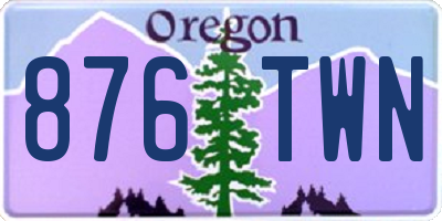 OR license plate 876TWN