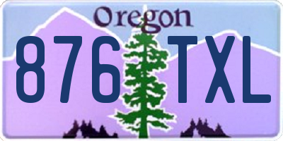 OR license plate 876TXL