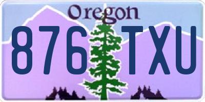 OR license plate 876TXU