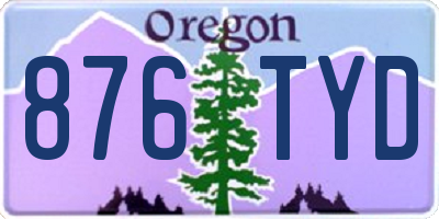 OR license plate 876TYD
