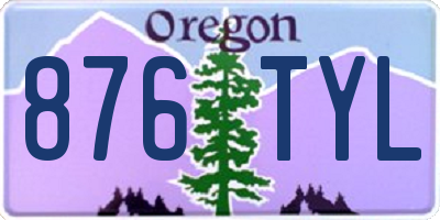 OR license plate 876TYL