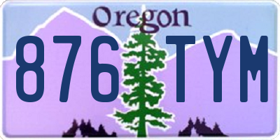 OR license plate 876TYM