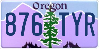 OR license plate 876TYR