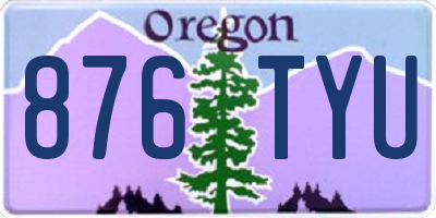 OR license plate 876TYU