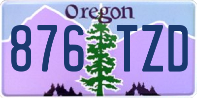 OR license plate 876TZD