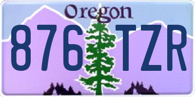 OR license plate 876TZR