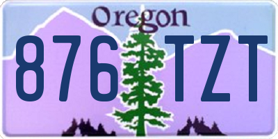 OR license plate 876TZT