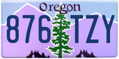 OR license plate 876TZY