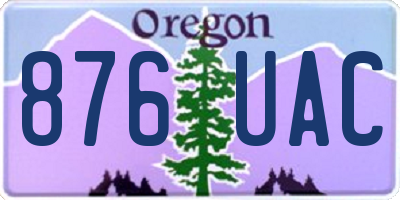 OR license plate 876UAC