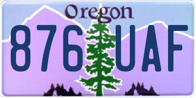 OR license plate 876UAF