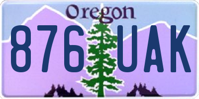 OR license plate 876UAK