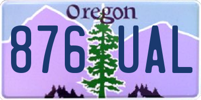 OR license plate 876UAL