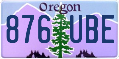 OR license plate 876UBE