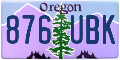 OR license plate 876UBK