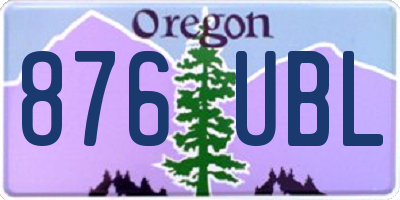 OR license plate 876UBL
