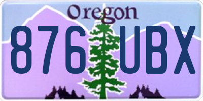 OR license plate 876UBX