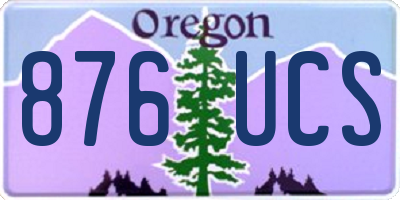 OR license plate 876UCS