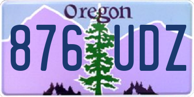 OR license plate 876UDZ