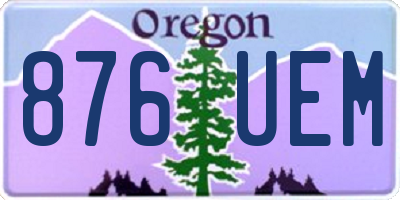 OR license plate 876UEM