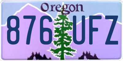OR license plate 876UFZ