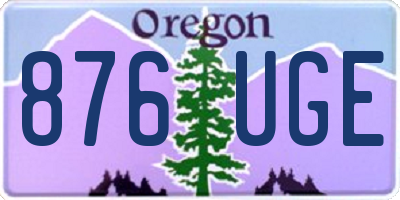 OR license plate 876UGE