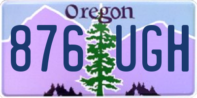 OR license plate 876UGH